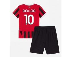 AC Milan Rafael Leao #10 Domácí dres komplet pro Děti 2024-25 Krátkým Rukávem (+ Krátké kalhoty)