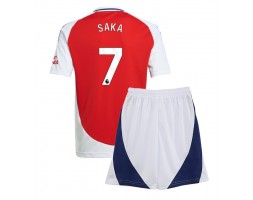 Arsenal Bukayo Saka #7 Domácí dres komplet pro Děti 2024-25 Krátkým Rukávem (+ Krátké kalhoty)