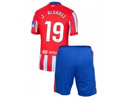 Atletico Madrid Julian Alvarez #19 Domácí dres komplet pro Děti 2024-25 Krátkým Rukávem (+ Krátké kalhoty)