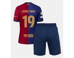 Barcelona Lamine Yamal #19 Domácí dres komplet pro Děti 2024-25 Krátkým Rukávem (+ Krátké kalhoty)