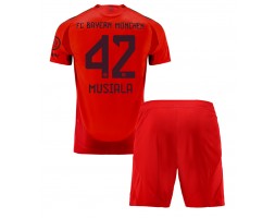 Bayern Munich Jamal Musiala #42 Domácí dres komplet pro Děti 2024-25 Krátkým Rukávem (+ Krátké kalhoty)