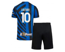 Inter Milan Lautaro Martinez #10 Domácí dres komplet pro Děti 2024-25 Krátkým Rukávem (+ Krátké kalhoty)