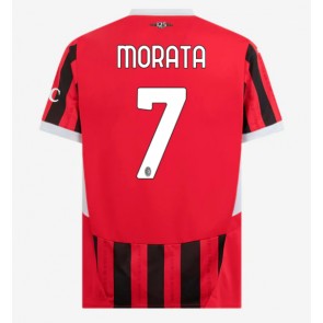 AC Milan Alvaro Morata #7 Domácí Dres 2024-25 Krátkým Rukávem