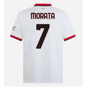 AC Milan Alvaro Morata #7 Venkovní Dres 2024-25 Krátkým Rukávem