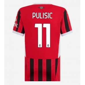 AC Milan Christian Pulisic #11 Domácí Dres pro Dámy 2024-25 Krátkým Rukávem