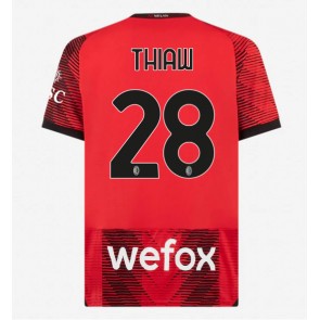 AC Milan Malick Thiaw #28 Domácí Dres 2023-24 Krátkým Rukávem