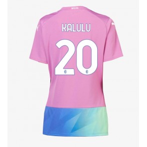 AC Milan Pierre Kalulu #20 Alternativní Dres pro Dámy 2023-24 Krátkým Rukávem