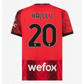 AC Milan Pierre Kalulu #20 Domácí Dres 2023-24 Krátkým Rukávem