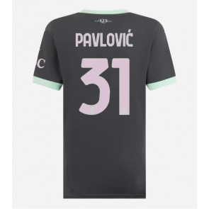 AC Milan Strahinja Pavlovic #31 Alternativní Dres pro Dámy 2024-25 Krátkým Rukávem