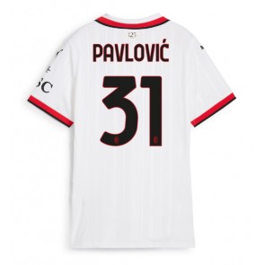 AC Milan Strahinja Pavlovic #31 Venkovní Dres pro Dámy 2024-25 Krátkým Rukávem