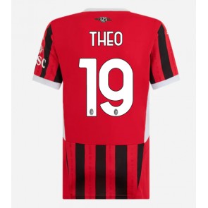 AC Milan Theo Hernandez #19 Domácí Dres pro Dámy 2024-25 Krátkým Rukávem