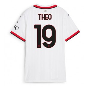 AC Milan Theo Hernandez #19 Venkovní Dres pro Dámy 2024-25 Krátkým Rukávem