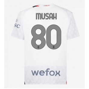 AC Milan Yunus Musah #80 Venkovní Dres 2023-24 Krátkým Rukávem