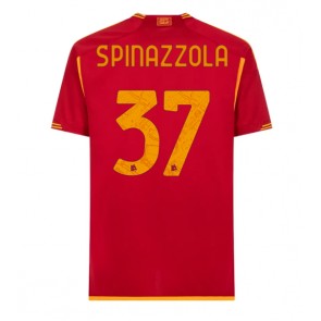 AS Roma Leonardo Spinazzola #37 Domácí Dres 2023-24 Krátkým Rukávem