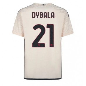 AS Roma Paulo Dybala #21 Venkovní Dres 2023-24 Krátkým Rukávem