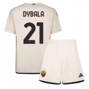 AS Roma Paulo Dybala #21 Venkovní dres komplet pro Děti 2023-24 Krátkým Rukávem (+ Krátké kalhoty)