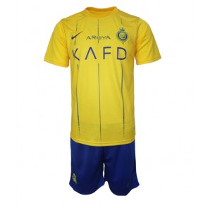 Al-Nassr Domácí dres komplet pro Děti 2023-24 Krátkým Rukávem (+ Krátké kalhoty)