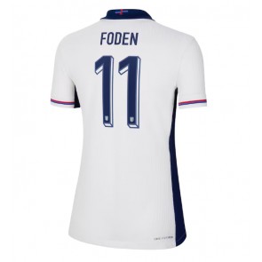 Anglie Phil Foden #11 Domácí Dres pro Dámy ME 2024 Krátkým Rukávem