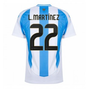 Argentina Lautaro Martinez #22 Domácí Dres Copa America 2024 Krátkým Rukávem