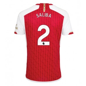 Arsenal William Saliba #2 Domácí Dres 2023-24 Krátkým Rukávem