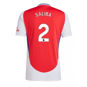 Arsenal William Saliba #2 Domácí Dres 2024-25 Krátkým Rukávem