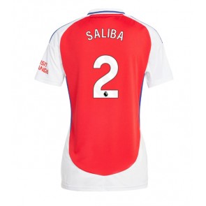 Arsenal William Saliba #2 Domácí Dres pro Dámy 2024-25 Krátkým Rukávem