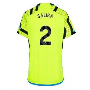 Arsenal William Saliba #2 Venkovní Dres pro Dámy 2023-24 Krátkým Rukávem