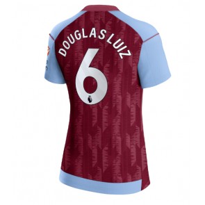 Aston Villa Douglas Luiz #6 Domácí Dres pro Dámy 2023-24 Krátkým Rukávem