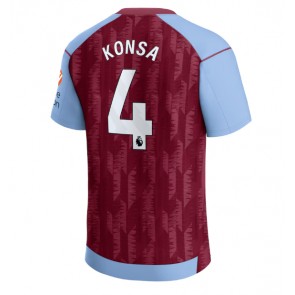 Aston Villa Ezri Konsa #4 Domácí Dres 2023-24 Krátkým Rukávem