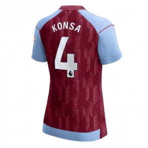 Aston Villa Ezri Konsa #4 Domácí Dres pro Dámy 2023-24 Krátkým Rukávem