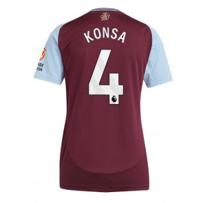 Aston Villa Ezri Konsa #4 Domácí Dres pro Dámy 2024-25 Krátkým Rukávem