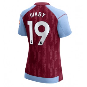 Aston Villa Moussa Diaby #19 Domácí Dres pro Dámy 2023-24 Krátkým Rukávem