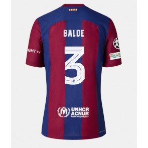 Barcelona Alejandro Balde #3 Domácí Dres 2023-24 Krátkým Rukávem