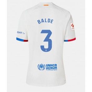 Barcelona Alejandro Balde #3 Venkovní Dres pro Dámy 2023-24 Krátkým Rukávem