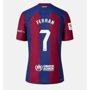 Barcelona Ferran Torres #7 Domácí Dres pro Dámy 2023-24 Krátkým Rukávem