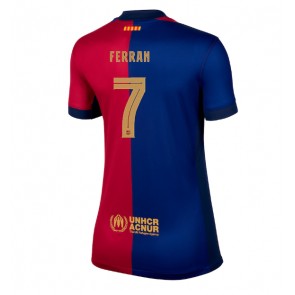 Barcelona Ferran Torres #7 Domácí Dres pro Dámy 2024-25 Krátkým Rukávem