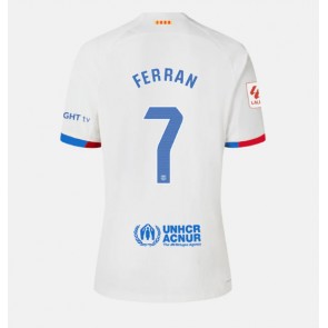 Barcelona Ferran Torres #7 Venkovní Dres pro Dámy 2023-24 Krátkým Rukávem