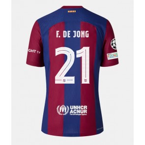 Barcelona Frenkie de Jong #21 Domácí Dres pro Dámy 2023-24 Krátkým Rukávem