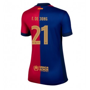 Barcelona Frenkie de Jong #21 Domácí Dres pro Dámy 2024-25 Krátkým Rukávem