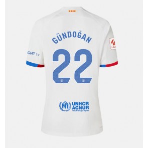 Barcelona Ilkay Gundogan #22 Venkovní Dres pro Dámy 2023-24 Krátkým Rukávem