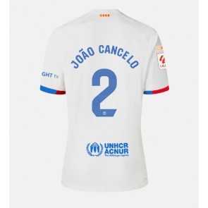 Barcelona Joao Cancelo #2 Venkovní Dres 2023-24 Krátkým Rukávem