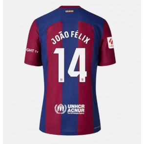 Barcelona Joao Felix #14 Domácí Dres pro Dámy 2023-24 Krátkým Rukávem