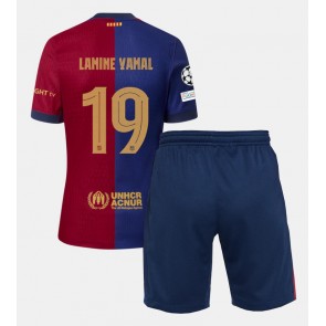 Barcelona Lamine Yamal #19 Domácí dres komplet pro Děti 2024-25 Krátkým Rukávem (+ Krátké kalhoty)