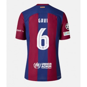 Barcelona Paez Gavi #6 Domácí Dres 2023-24 Krátkým Rukávem