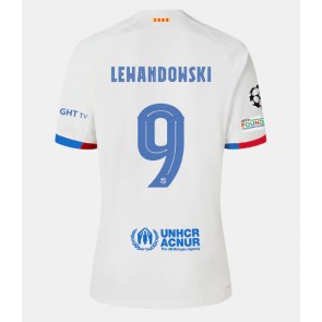 Barcelona Robert Lewandowski #9 Venkovní Dres 2023-24 Krátkým Rukávem