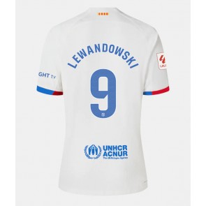 Barcelona Robert Lewandowski #9 Venkovní Dres pro Dámy 2023-24 Krátkým Rukávem