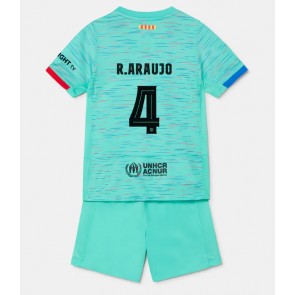 Barcelona Ronald Araujo #4 Alternativní dres komplet pro Děti 2023-24 Krátkým Rukávem (+ Krátké kalhoty)