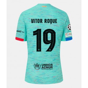 Barcelona Vitor Roque #19 Alternativní Dres 2023-24 Krátkým Rukávem