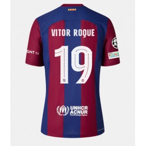 Barcelona Vitor Roque #19 Domácí Dres 2023-24 Krátkým Rukávem