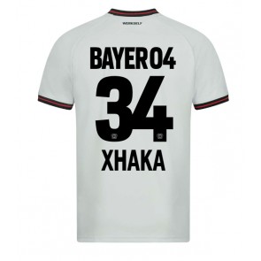 Bayer Leverkusen Granit Xhaka #34 Venkovní Dres 2023-24 Krátkým Rukávem